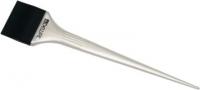 DEWAL Кисть-лопатка для окрашивания, силиконовая с белой ручкой, узкая Черная 44 мм JPP147