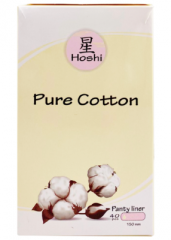 HOSHI Pure Cotton Прокладки гигиенические ежедневные Panty Liner (150мм), 40шт