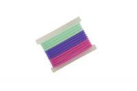 DEWAL Beauty Резинки для волос силикон Фиолетовый/розовый/зеленый 12 шт DBR21