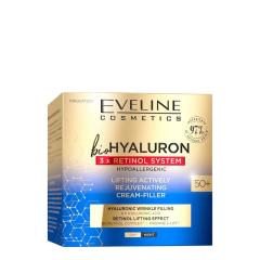 EVELINE Bio Hyaluron 3 x Retinol System Крем-филлер Активно омолаживающий против морщин 50+ дневной/ночной 50 мл