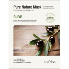 ANSKIN Secriss Маска для лица тканевая Secriss Pure Nature Mask Pack-Olive 25мл