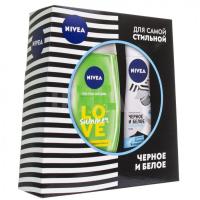 NIVEA Набор Свежесть и энергия (Дезодорант-спрей Невидимая защита + Гель для душа Свежесть лемонграсса) 