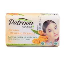 PETROVA Naturals Твердое мыло для лица и тела с натуральными маслами и экстрактами Обновление Куркума 75 г