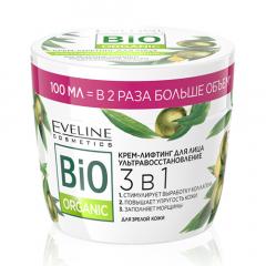 EVELINE Bio Organic Крем-лифтинг для лица ультравосстановление 3 в 1 100 мл