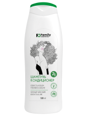 VILSEN Family Cosmetics Шампунь-кондиционер 2в1 Свежесть и Объем для всех типов волос 500 мл