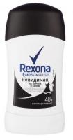 REXONA Антиперспирант-стик Невидимая на черном и белом 40 мл