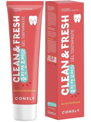 CONSLY Toothpaste Clean&Fresh Паста зубная с экстрактом красного чая и морскими минералами 105 г