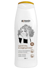 VILSEN Family Cosmetics Шампунь – кондиционер 2в1 Питание и Восстановление для всех типов волос 500 мл