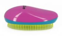 DEWAL Beauty Щетка массажная для легкого расчесывания волос овальная Розово-сине-желтая DBT-02