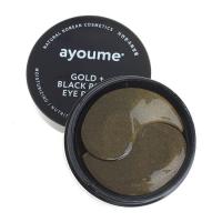 AYOUME Gold+Black Pearl Eye Patch Патчи для глаз от темных кругов с золотом и черным жемчугом 1,4 г*60