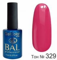 BAL Gel Color №329 Гель-лак каучуковый Карамельно-розовый 11 мл