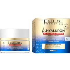EVELINE Bio Hyaluron 3 x Retinol System Крем-филлер Ультраувлажняющий 40+ дневной/ночной 50 мл