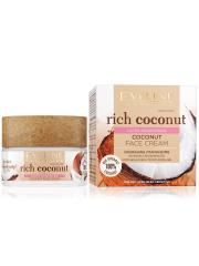 EVELINE Rich Coconut Интенсивно увлажняющий кокосовый крем для лица для всех типов кожи, в том числе чувствительной 50 мл
