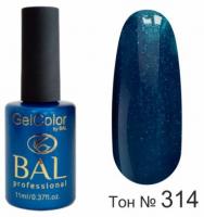 BAL Gel Color №314 Гель-лак каучуковый Синие сумерки 11 мл