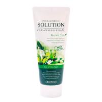 DEOPROCE Natural Perfect Solution Cleansing Foam Greentea Пенка для умывания зеленый чай 170 г