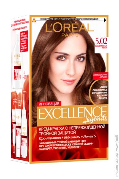 L'oreal paris краска для волос excellence оттенок 5 светло-каштановый