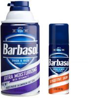 BARBASOL Набор (Крем-пена для бритья увлажняющая Extra Moisturizing 283 г + Крем-пена для бритья для чувствительной кожи 57 г)
