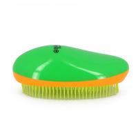 DEWAL Beauty Щетка массажная для легкого расчесывания волос овальная Зелено-оранжево-желтый DBT-01