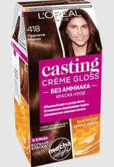 L'OREAL PARIS Casting Creme Gloss Краска для волос 418 Пралине Мокко