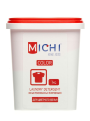 MICHI Концентрированный стиральный бесфосфатный порошок для цветного белья. для стиральных машин любого типа и ручной стирки 1000 гр