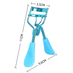 Щипцы для завивки ресниц, хромированные, голубой