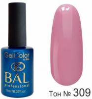 BAL Gel Color №309 Гель-лак каучуковый Классический розовый 11 мл