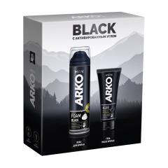 ARKO Подарочный набор для мужчин (Пена для бритья Black 200 мл + Гель после бритья Black 100 мл)