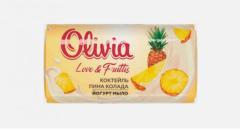 ALVIERO Olivia Love Nature & Fruttis Мыло твердое Коктейль пина колада 140 г