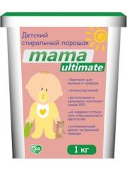 MAMA ULTIMATE Концентрированный стиральный порошок для детской одежды и деликатных тканей Ecobaby Delicate т.м. 1 кг