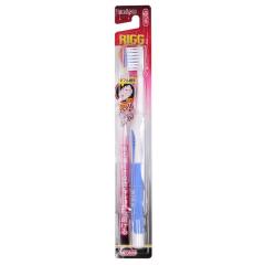 EBISU Детская зубная щетка с комбинированным прямым ворсом и прорезиненной ручкой / средней жесткости / 006702