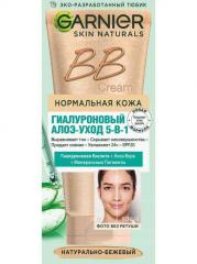 GARNIER Skin Naturals ВВ крем для лица Гиалуроновый Алоэ-Уход 5 в 1 Натурально-бежевый 50 мл