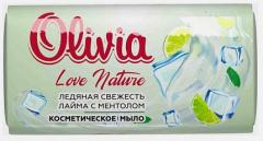 ALVIERO Olivia Love Nature & Fruttis Мыло твердое Ледяная свежесть лайма с ментолом,140г 
