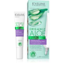 EVELINE Organic Aloe + Collagen Жидкие патчи для кожи вокруг глаз сокращение морщин и гусиных лапок 20 мл