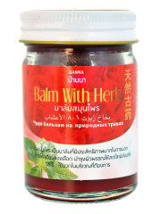 ТАИЛАНД Banna Бальзам тайский красный для массажа с травами, 50 гр