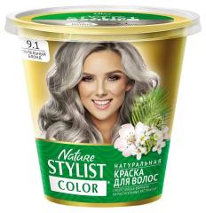 ФИТОКОСМЕТИК Nature Stylist Color Натуральная краска для волос 9.1 Пепельный блонд 150 г