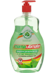 MAMA ULTIMATE Жидкость для мытья посуды, фруктов, овощей и детских принадлежностей Зеленый Чай 1000 мл