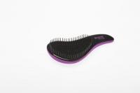 DEWAL Beauty Щетка массажная для легкого расчесывания волос мини с ручкой Фиолетово-черная DBT-06