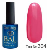 BAL Gel Color №304 Гель-лак каучуковый Розовый бархат 11 мл