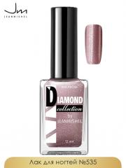 JEANMISHEL Diamond Лак для ногтей тон 535 Розово-сиреневый с серебряным песком перламутровый 12 мл