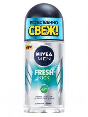 NIVEA Men Антиперспирант шариковый «FRESH KICK» 50мл