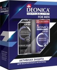 DEONICA Набор For Men Активная Защита (Антиперспирант 200 мл + Пена для бритья 240 мл)