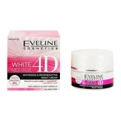 EVELINE White Prestige 4D Ночной регенерирующий крем выравнивающий тон для всех типов кожи 50 мл