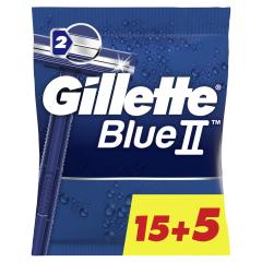 GILLETTE Blue 2 Станок одноразовый (15+5 шт) без смазывающей полоски