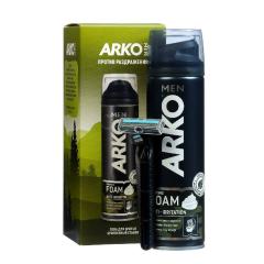 ARKO Подарочный набор для мужчни (Пена для бритья Anti-Irritation 200 мл + Станок Pro2 1 шт)
