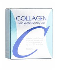 ENOUGH Collagen Hydro Moisture Two Way Cake SPF25 Пудра для лица увлажняющая со сменным блоком тон 21 13 г