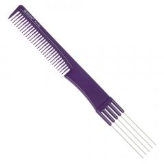 DEWAL Beauty Расческа для начеса с металлическими зубцами Фиолетовая 19 см DBFI6506