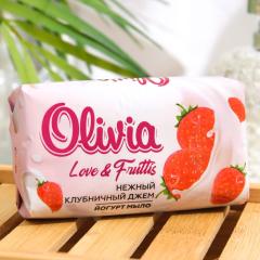 ALVIERO Olivia Love Nature & Fruttis Мыло твердое Нежный клубничный джем 140 г