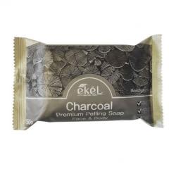 EKEL Premium Peeling Soap Charcoal Мыло-скраб для лица и тела Древесный уголь 150 г