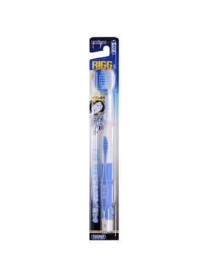 EBISU Зубная щетка с комбинированным прямым срезом ворса и прорезиненной ручкой Жесткая (006801)