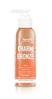 VILSEN Family Cosmetics Мерцающее молочко-хайлайтер для тела c эффектом загара Charm Bronze, 100 мл